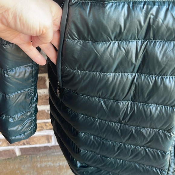 DKNY DONNA KARAN GREEN PACKABLE DOWN ANORAK JACKET - Picture 3 of 14